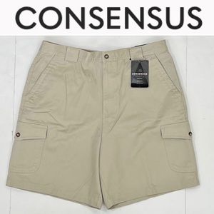 Consensus Men’s Cargo Khaki Shorts